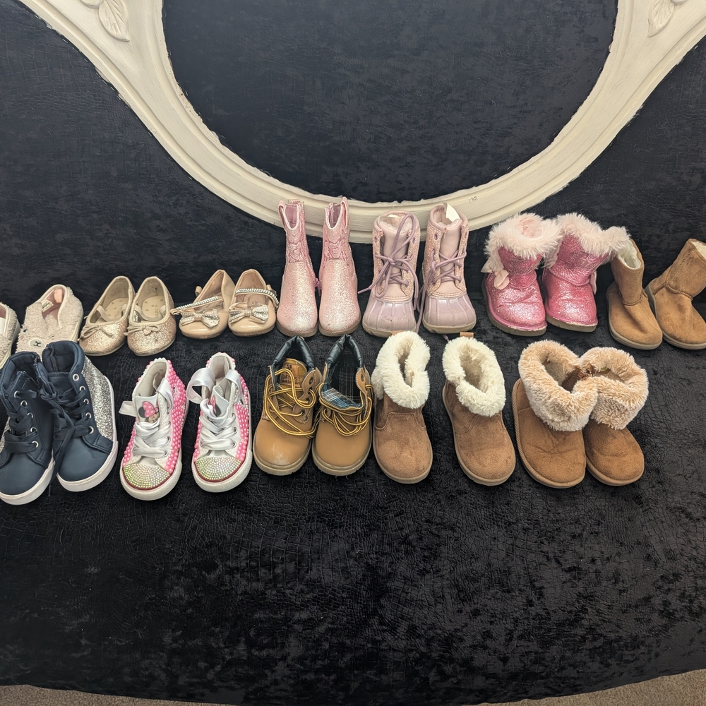Pink and Brown Kids Boots
